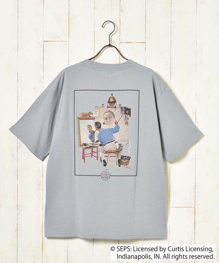 ノーマンロックウェルバックプリントTシャツ