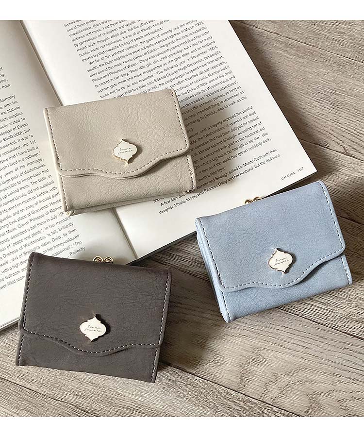 ≪OUTLET≫モロッカンプレートがま口折り財布