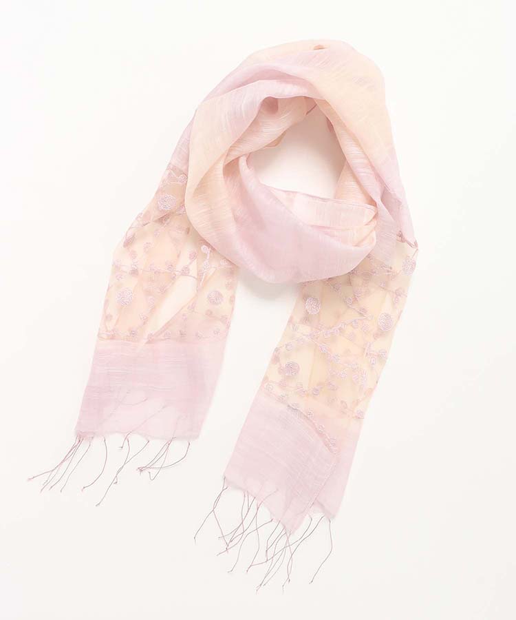 ≪SALE≫グラデーション透かし刺繍レーヨンストール