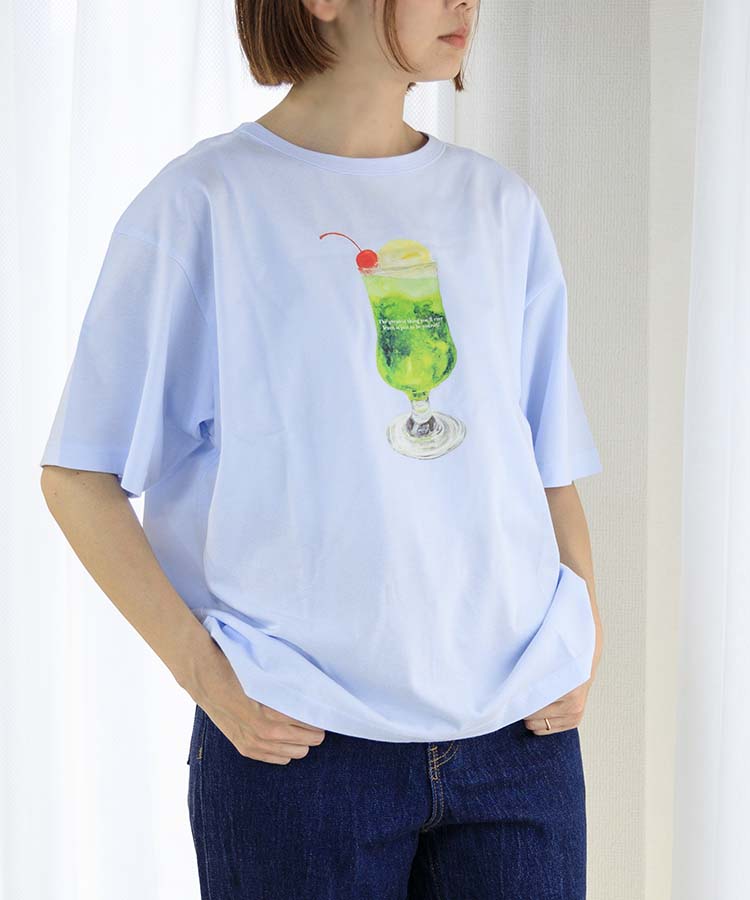 クリームソーダプリントTシャツ