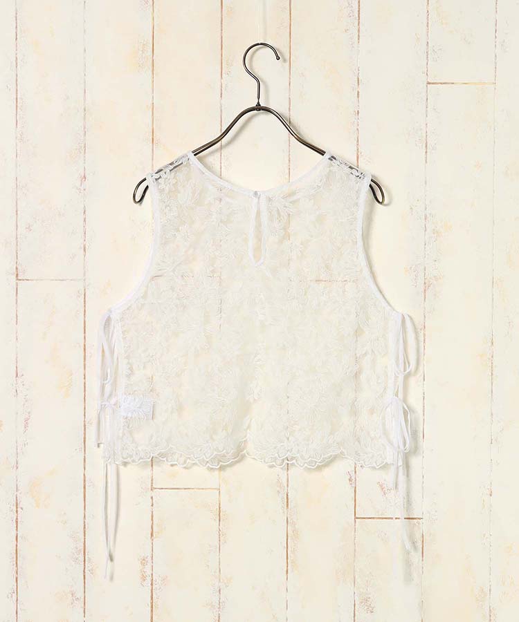 オーガンジーフラワーベスト