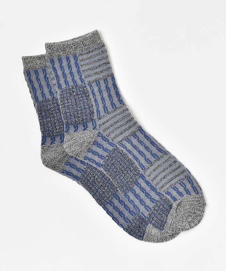 杢パッチワークソックス