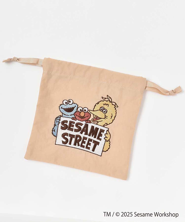 SESAME STREET EMBROIDERY巾着