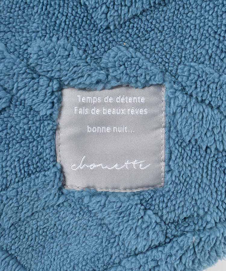 アラン編み風ボア3wayひざ掛け