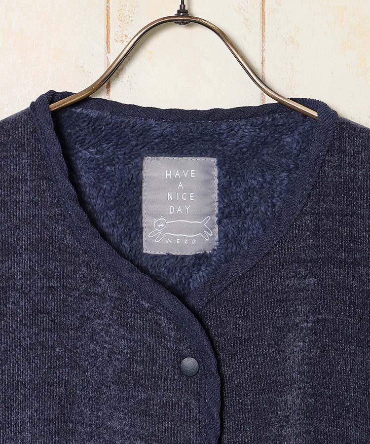 モールヤーンボアロングベスト