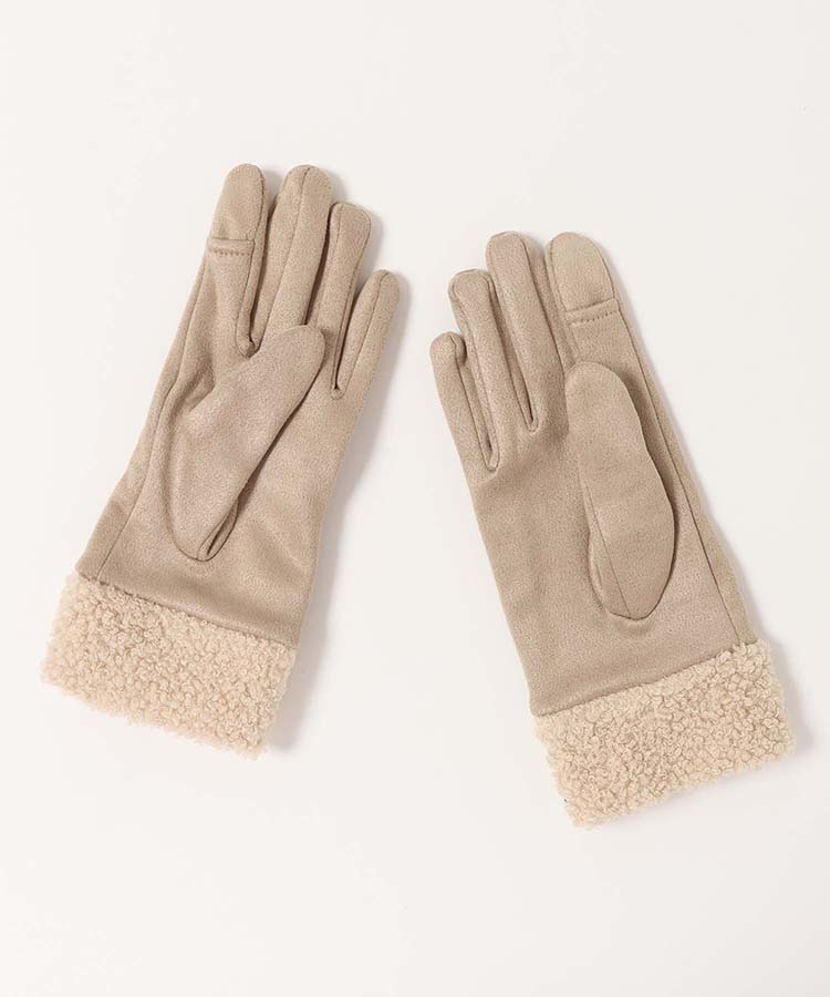 フェイクスエードボアグローブ