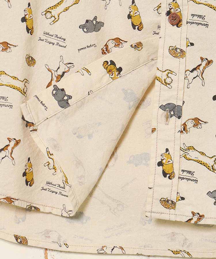 総柄プリントシャツ