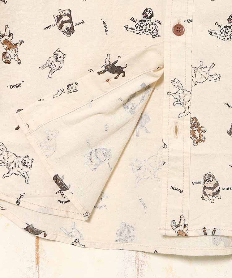 総柄プリントシャツ