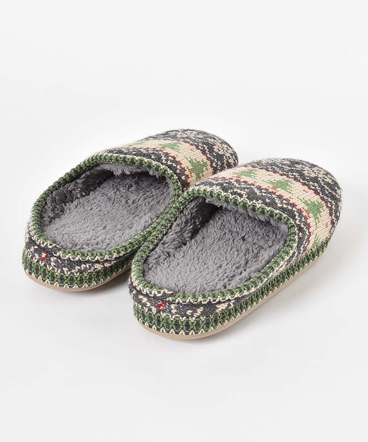 ツリー柄ルームシューズM