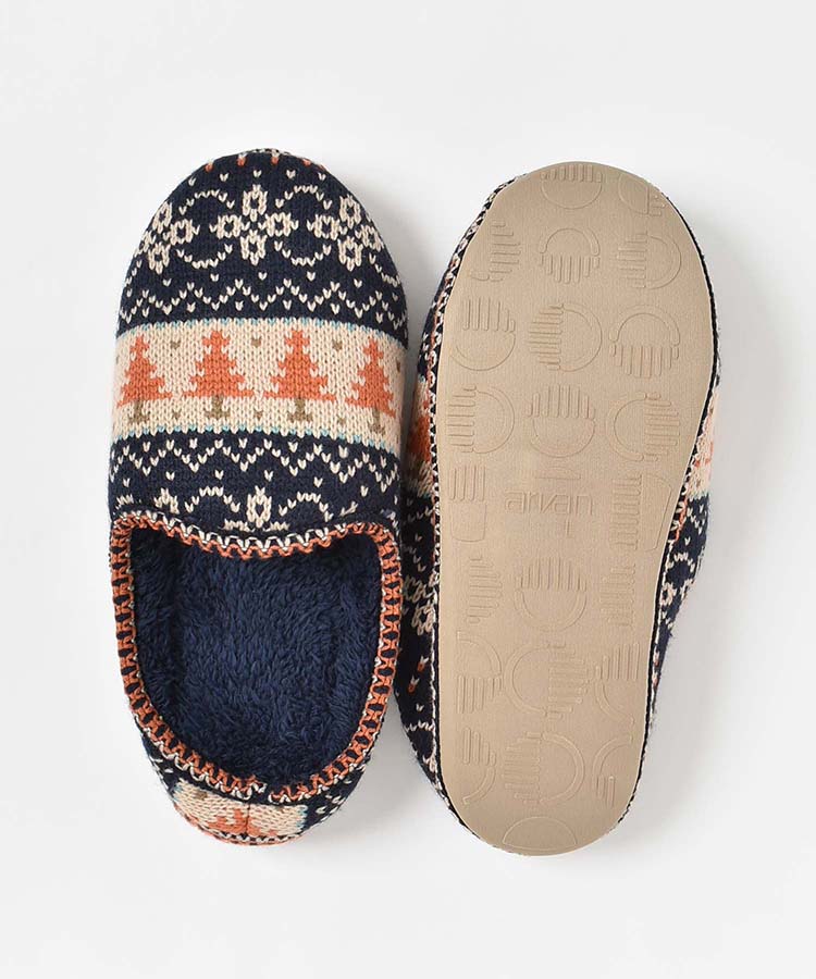 ツリー柄ルームシューズL