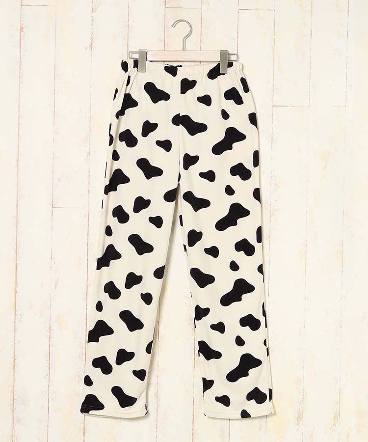 ウシ柄ワンポイントルームウェア上下セット