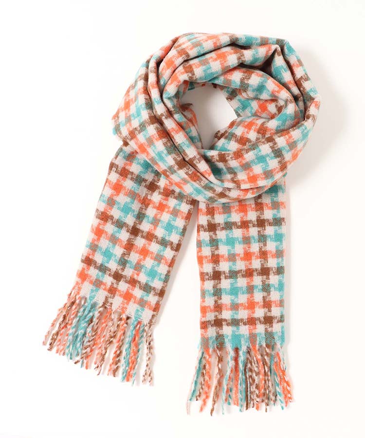 カラフルチェックストール