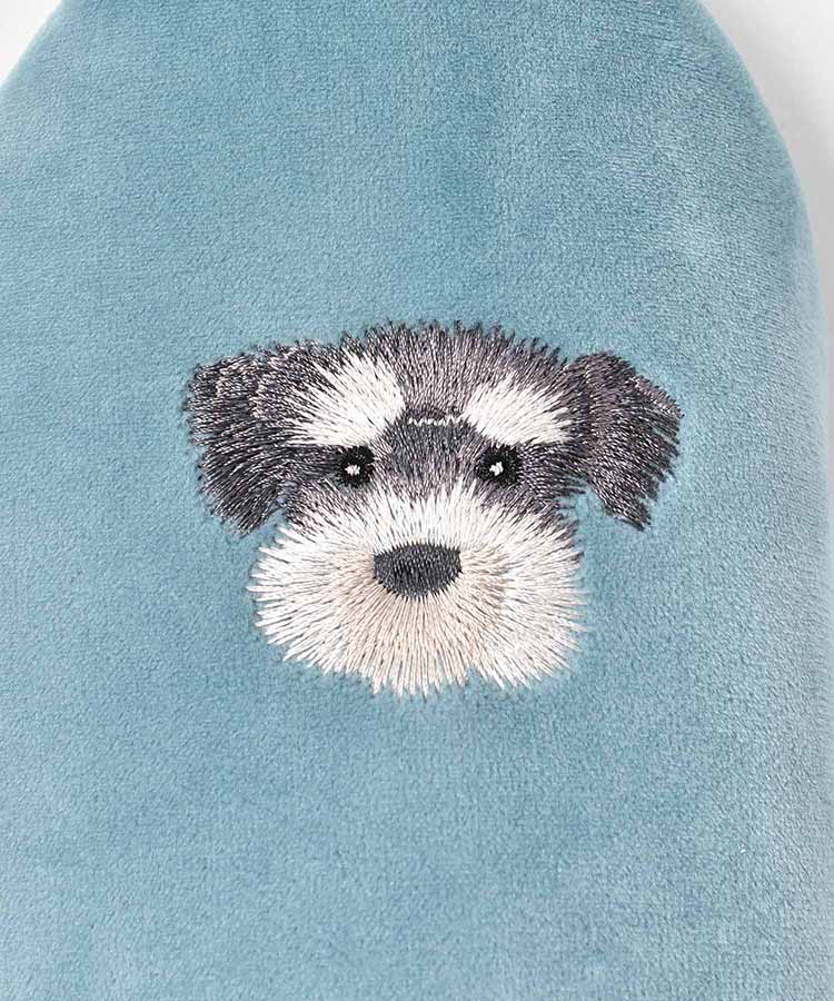 イヌ刺繍ルームシューズ