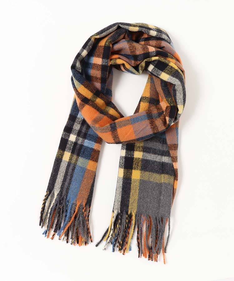 ジョーゼット織チェックストール