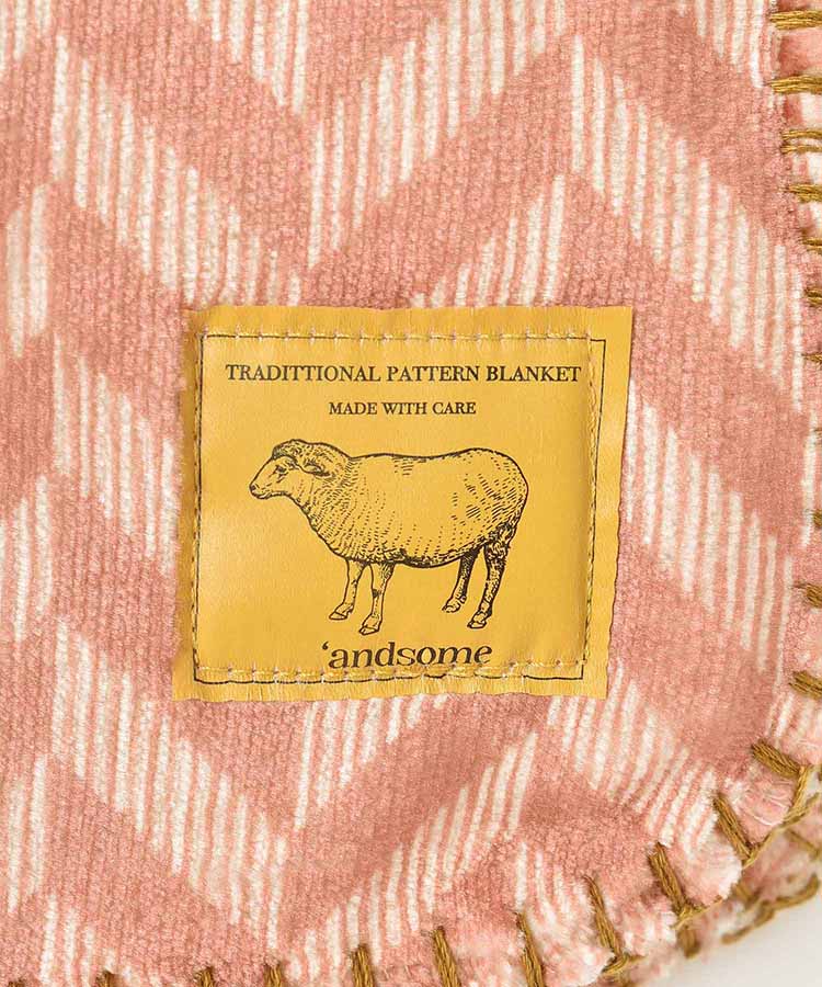 andsomeヘリンボーン柄ブランケット