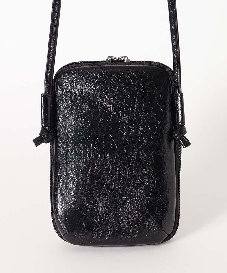 クラック風合皮スマホショルダー