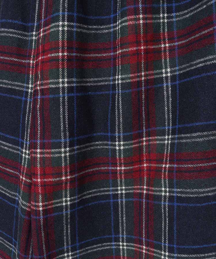 ネルチェック柄イージーパンツ