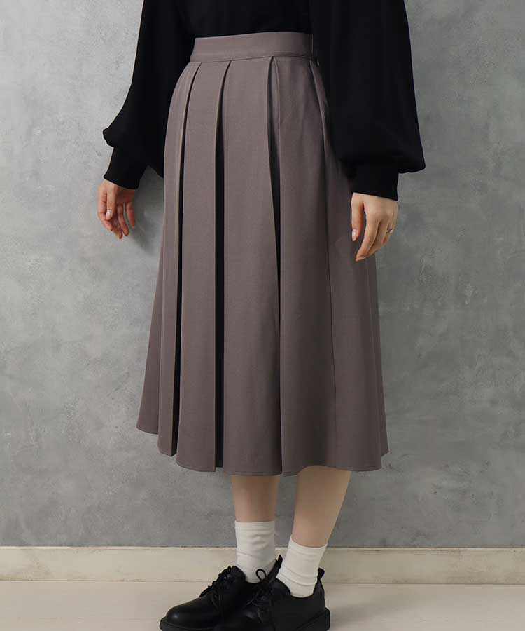 le petaleボックスプリーツスカート