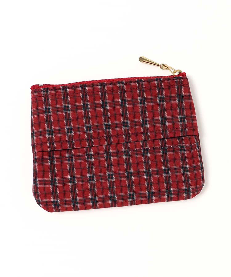 タイプライターチェック柄ティッシュポーチS