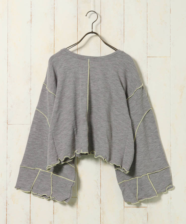 ≪SALE≫【WEB限定】配色メローショートトップス