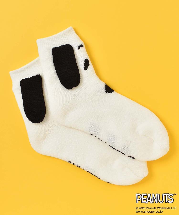 スヌーピー2重編みFaceソックス