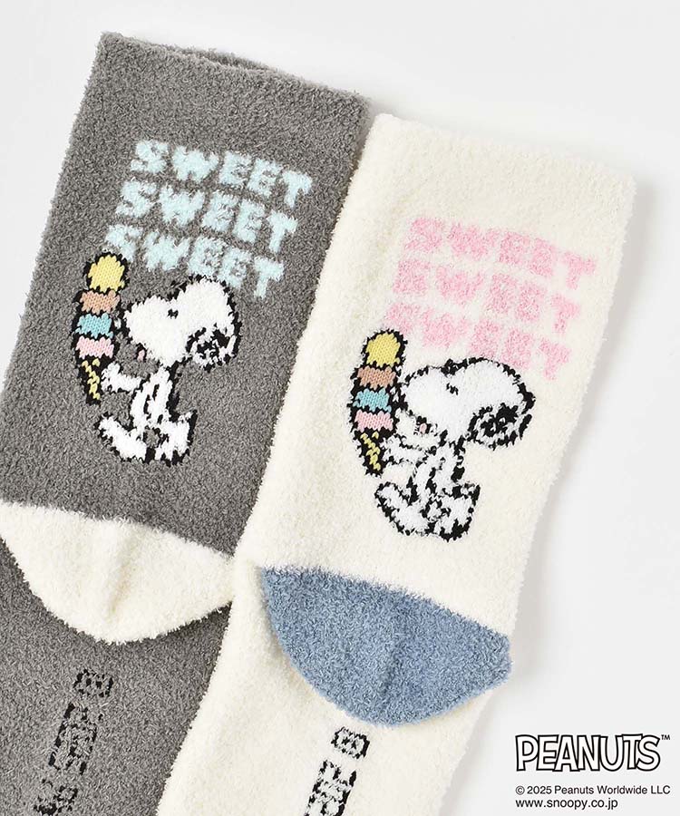 スヌーピーロゴルームソックス