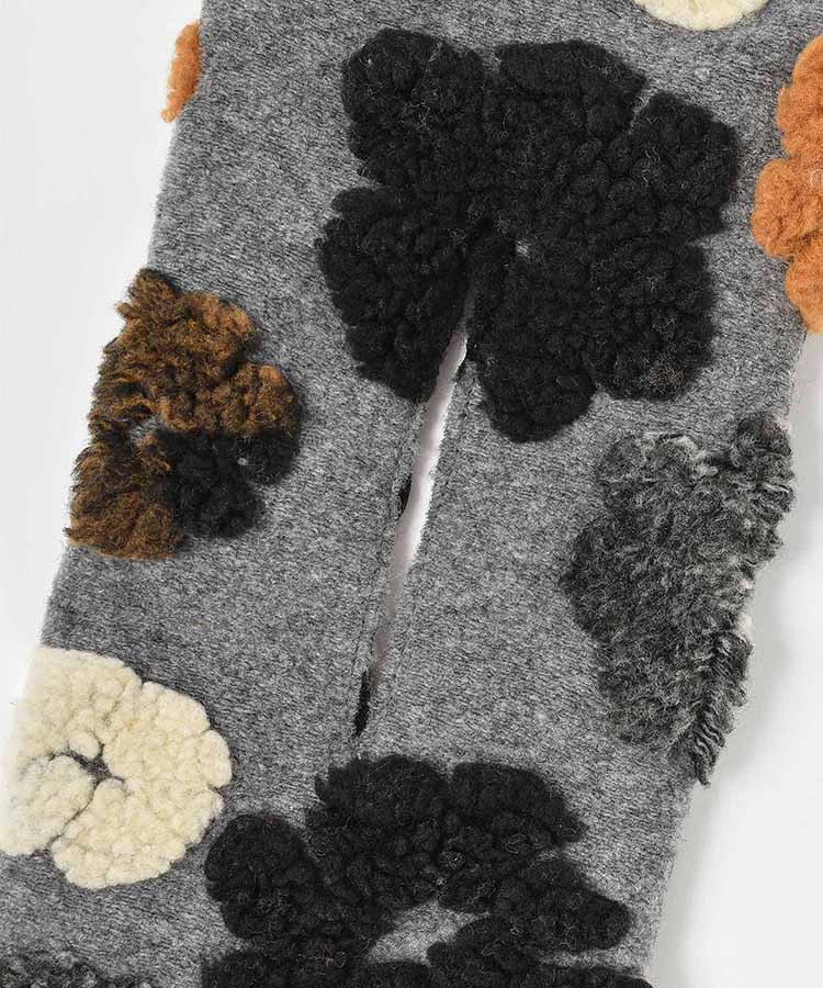 フラワーモチーフティペット