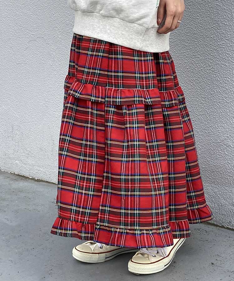 チェックティアードスカート