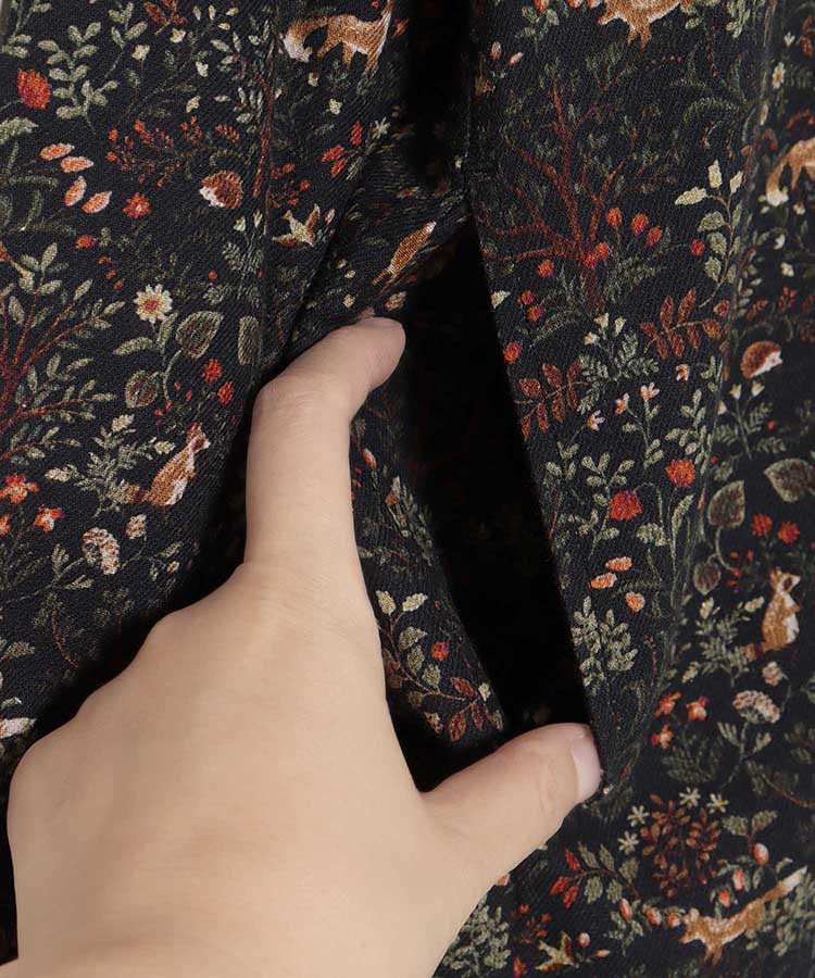 森の中の動物たち前開きワンピース