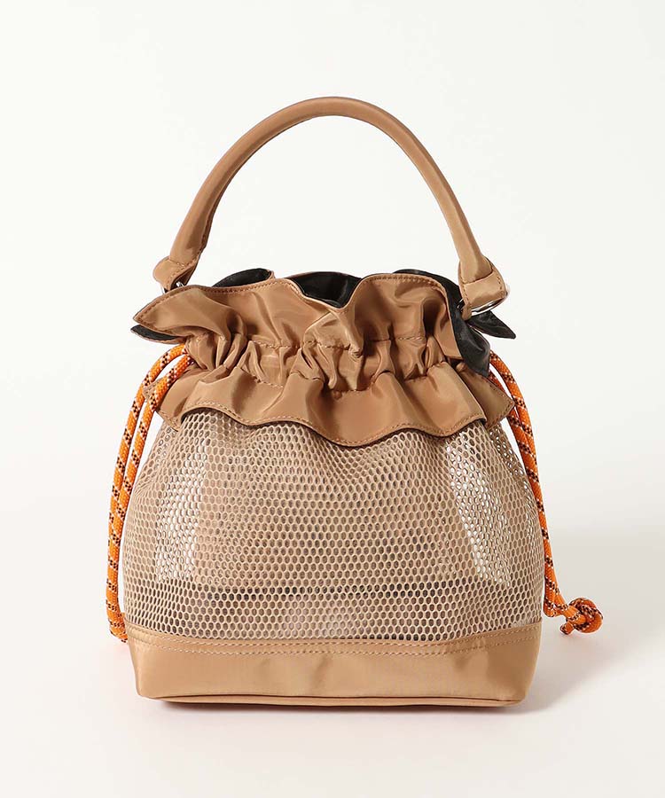 メッシュ2WAYナイロン巾着トート