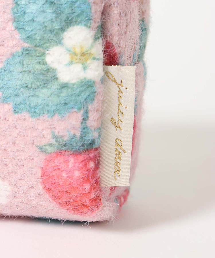 ジューシードゥーシェニール織いちごボックスポーチ