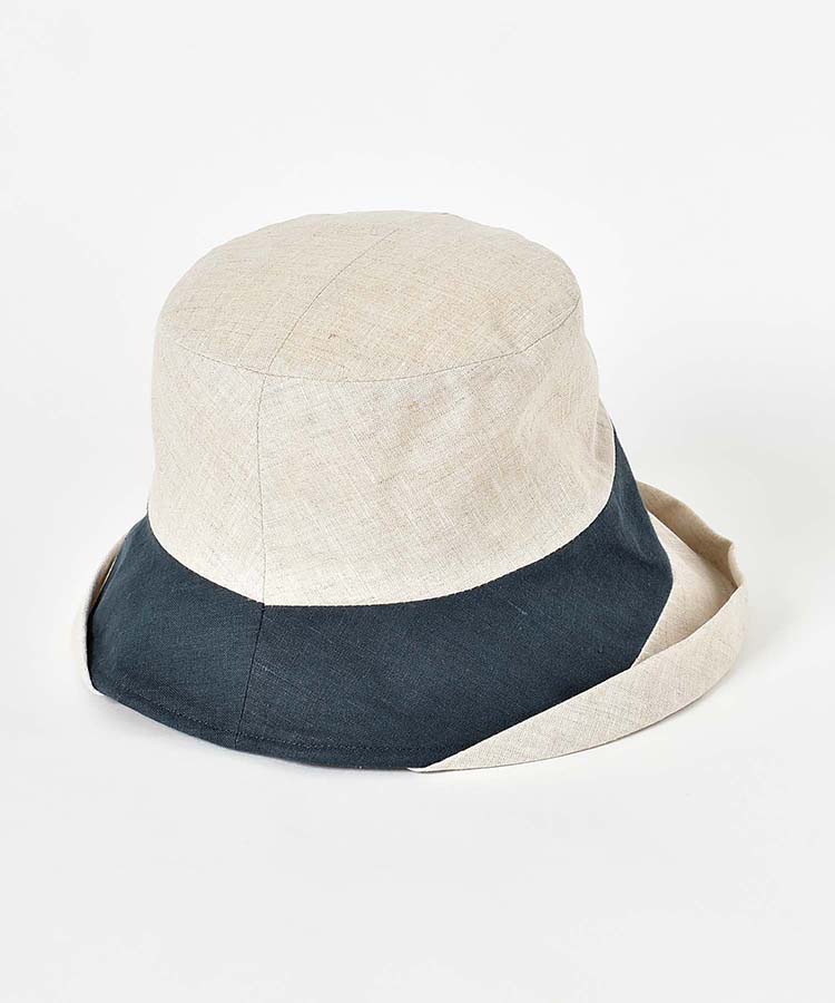 バイカラーアシンメトリーハット