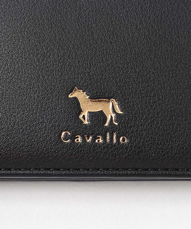 cavalloリール付2つ折りパスケース