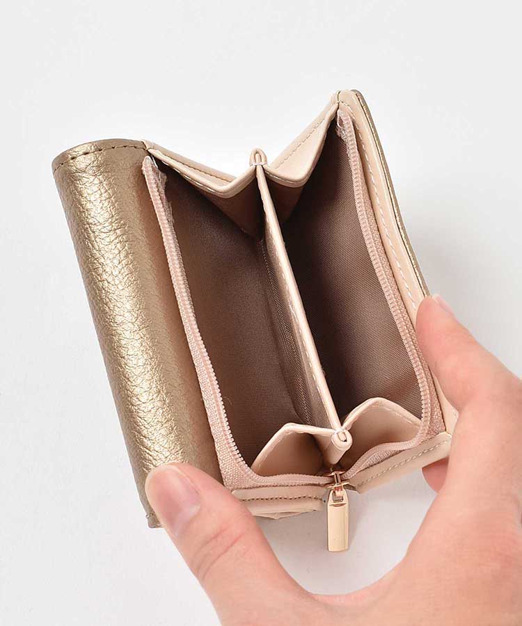 メタリックミニ財布