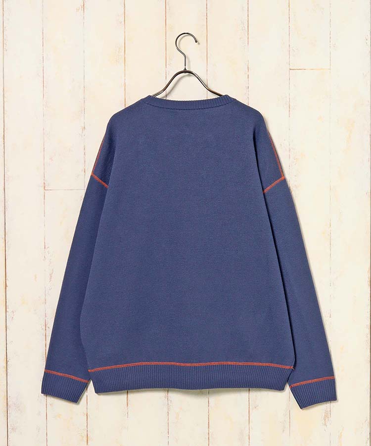 Bouncy.フロッキープリントニットプルオーバー