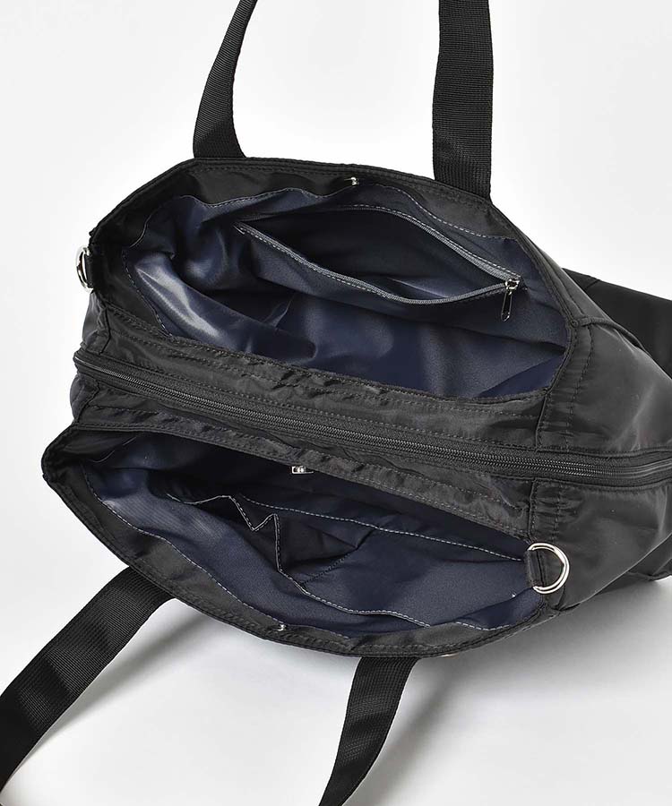 スクエア多ポケットナイロントート