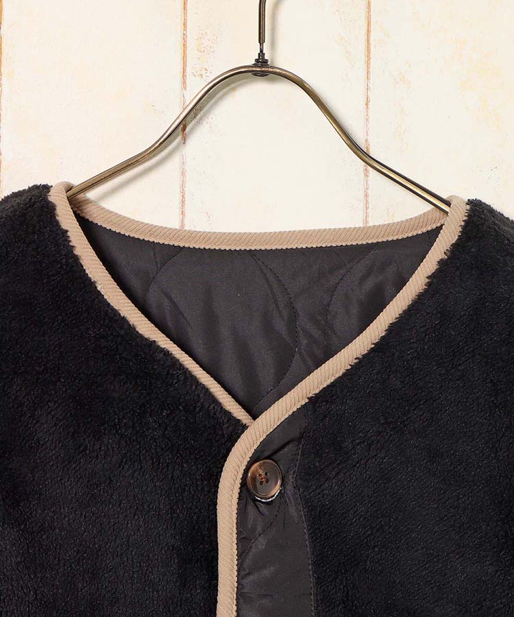 ≪SALE≫付け袖3wayリバーシブルキルトボアブルゾン