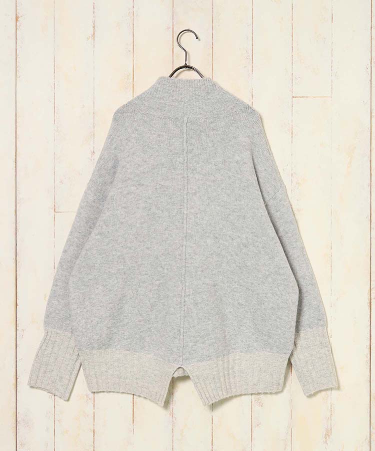 ≪SALE≫MIX配色ストレッチニットプルオーバー