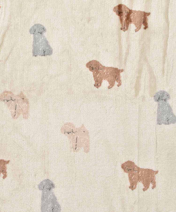 ボア付プリントブランケット