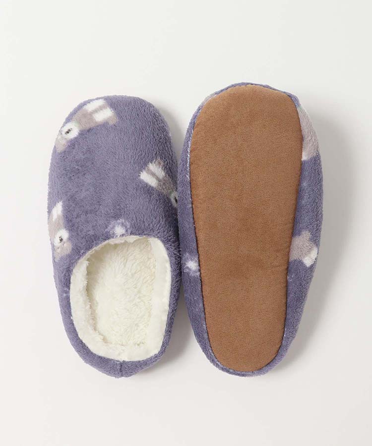 サンゴパイル総柄ルームシューズ