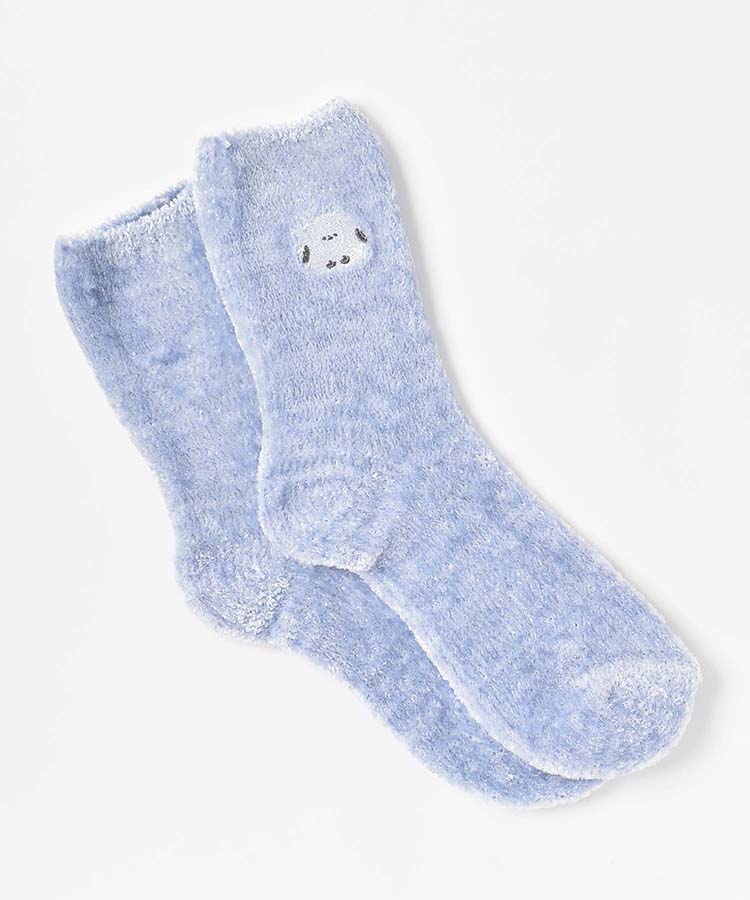 モールヤーンアニマル刺繍ソックス