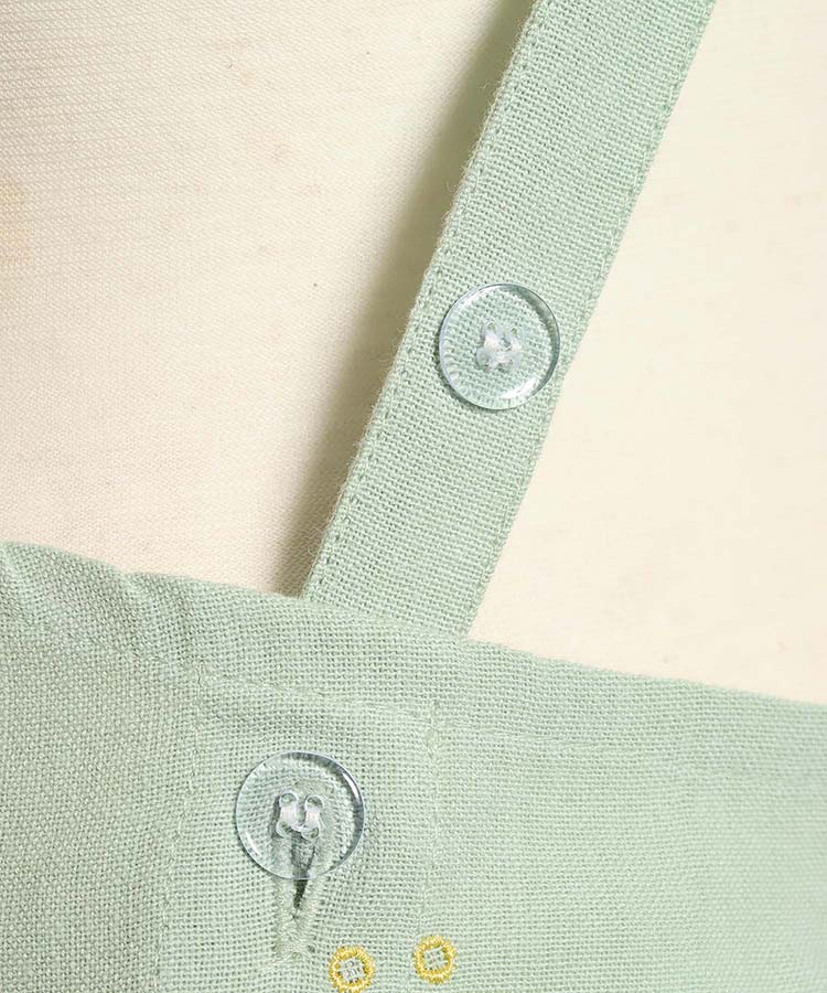 ミモザ刺繍エプロン
