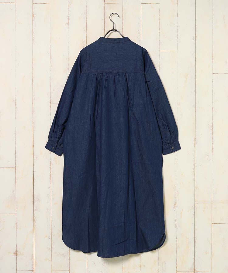 ピンタックデニムワンピース