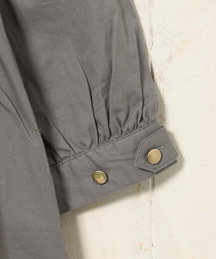 ノーカラーロングコート