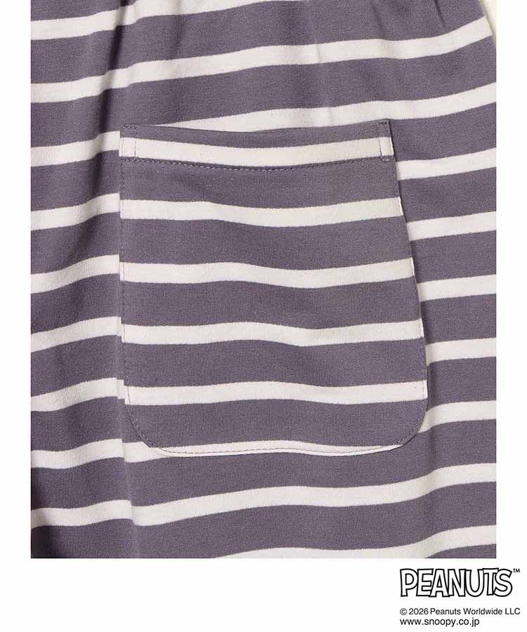 スヌーピーミニ裏毛ルームウェア上下セット