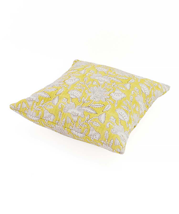 ブロックプリントクッション