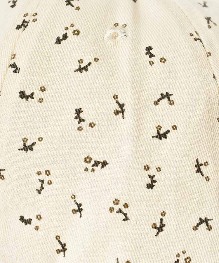 フラワー刺繍キャップ