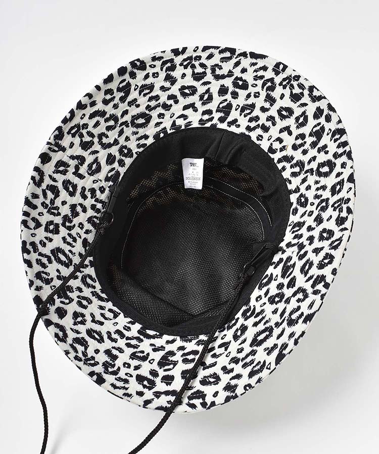 レオパードつば広ハット