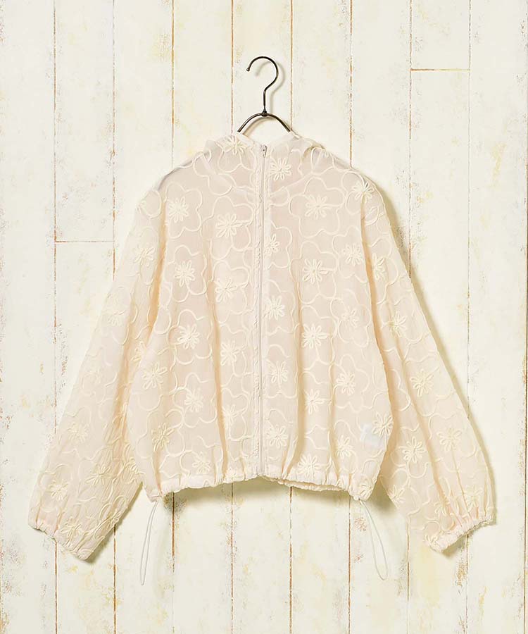 シアーフラワーフードブルゾン