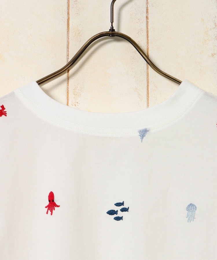 海の生き物総刺繍Tシャツ